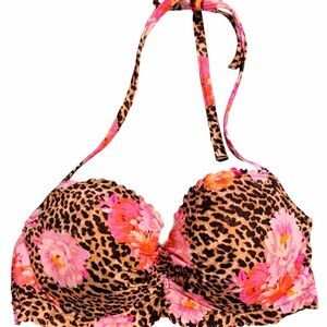 Victoria's Secret Pink and Brown Bikini Top